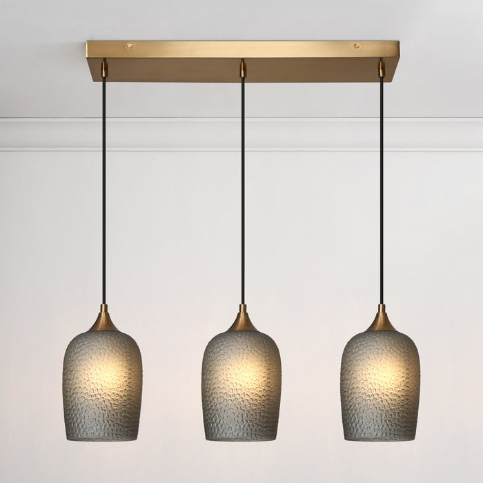 Elvisse 3-Light Brass Island Lights