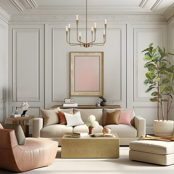 Syrino 8-Light LED Brass Chandelier