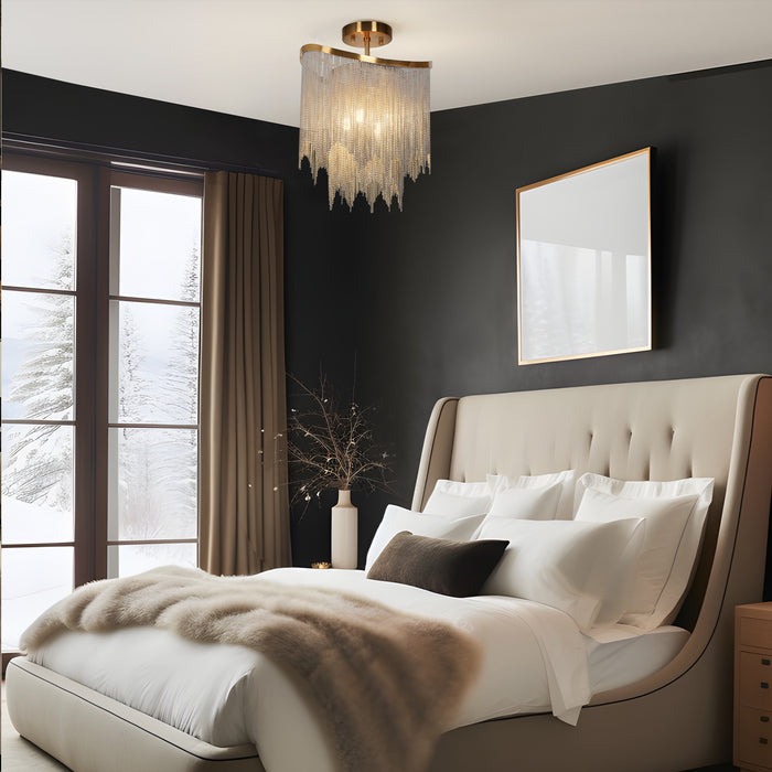 Drelmyn 4-Light Brass Semi-Flush Mount Lights