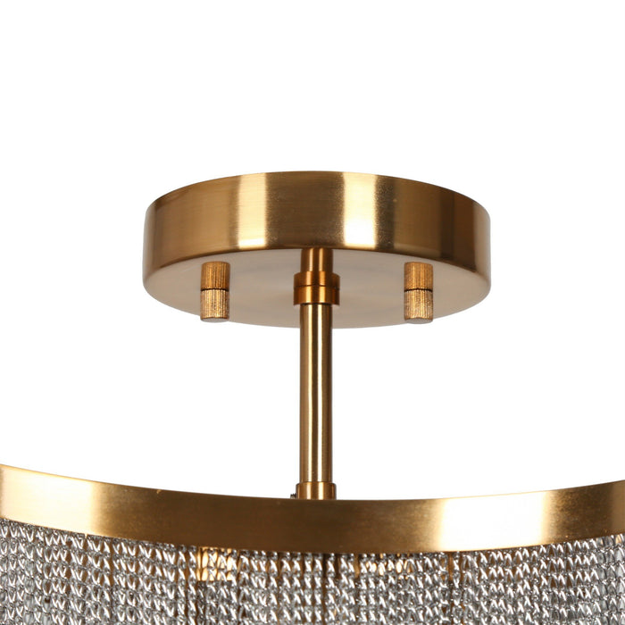 Drelmyn 4-Light Brass Semi-Flush Mount Lights