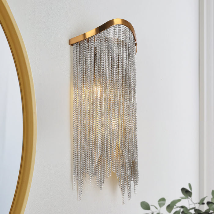 Drelmyn 2-Light Brass Wall Sconce