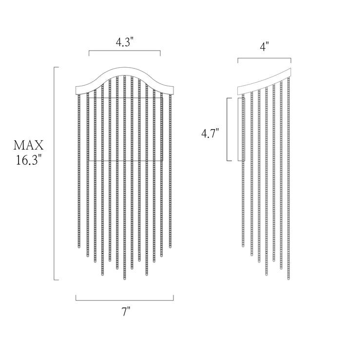 Drelmyn 2-Light Brass Wall Sconce