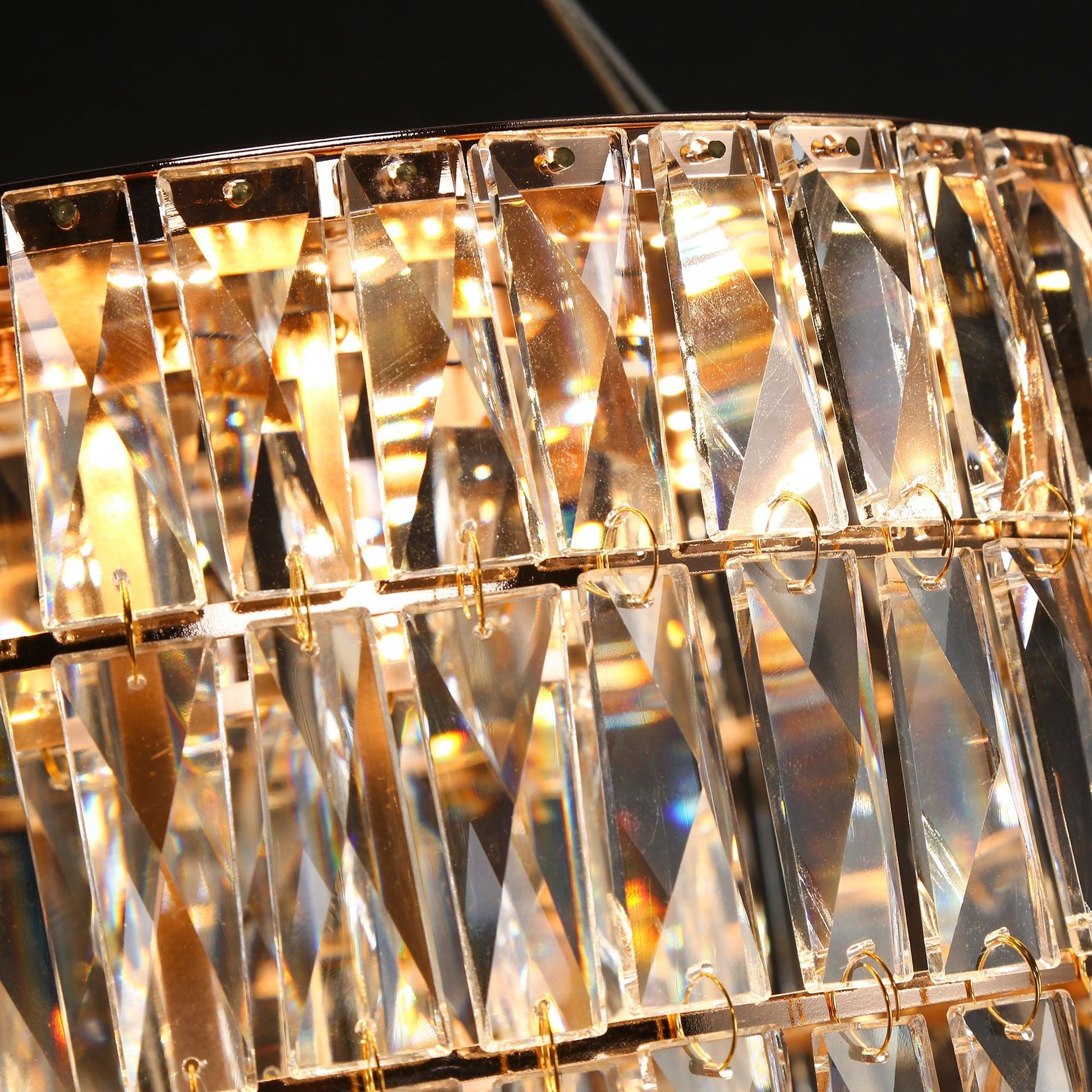 Crystal LED Drum Chandelier Pendant Lights - Belles Lighting