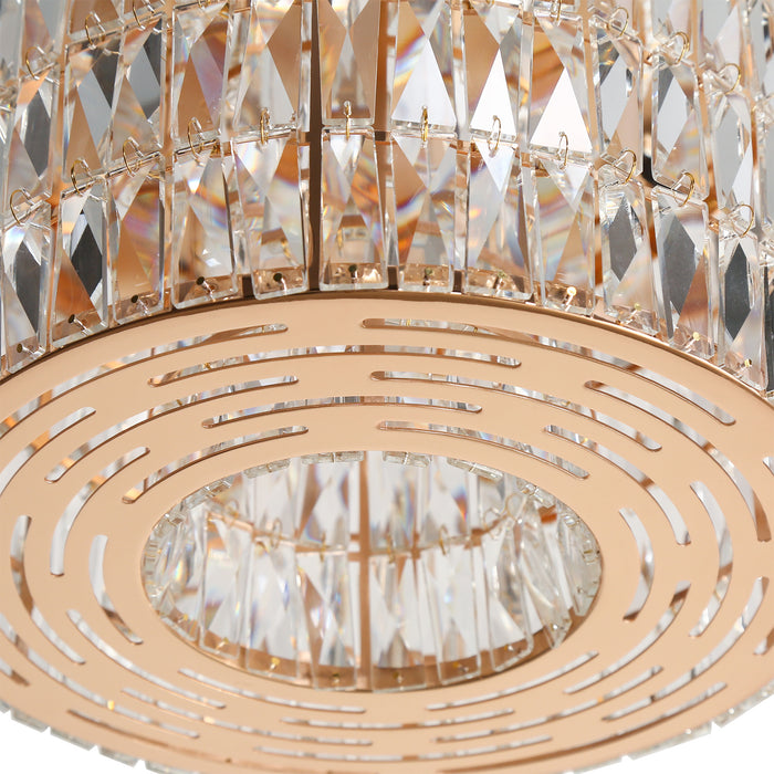 Nexoria 1-Light LED Crystal Gold Pendant Light