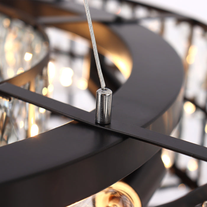 Erinni 8-Light Black Chandelier