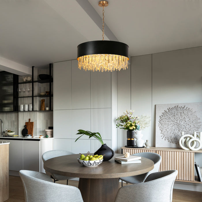 Loriven 9-Light Black and Brass Chandeliers