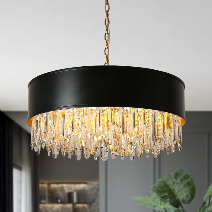 Loriven 9-Light Black and Brass Chandeliers