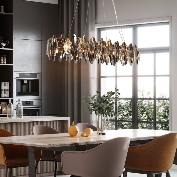 Erython 8-Light Brass Island Light
