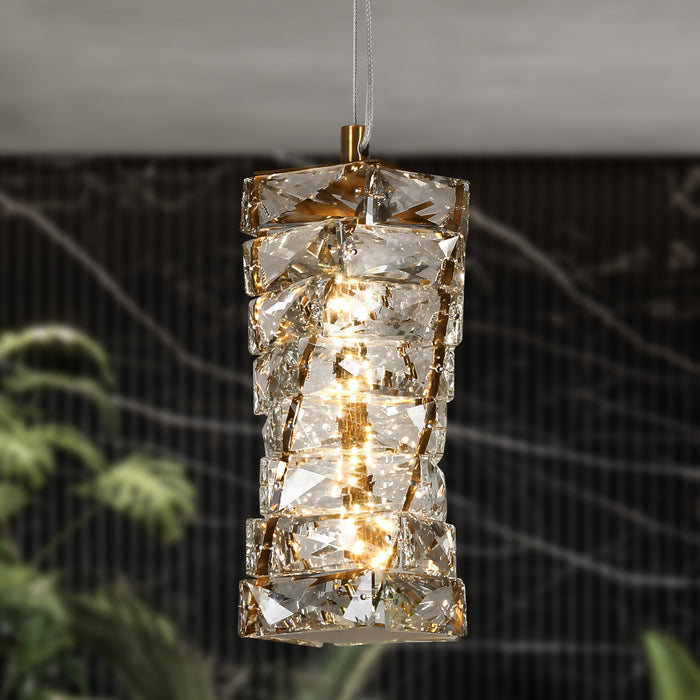 Ravira 1-Light LED Brass Pendant Light