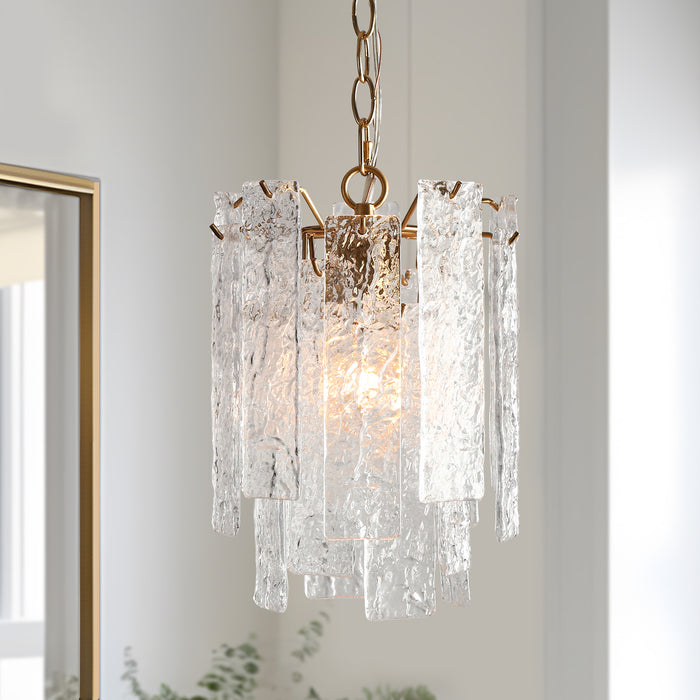 Engaver 1-Light Brass Pendant Light