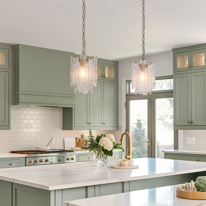Engaver 1-Light Brass Pendant Light