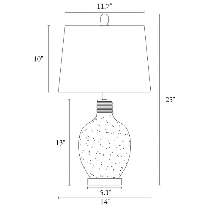Flabel 1-Light Gold Table Lamp