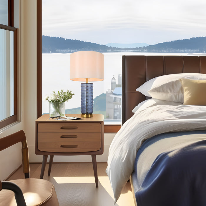 Quintil 1-Light Blue Table Lamp
