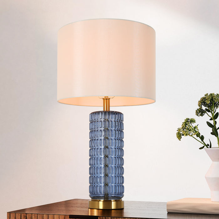 Quintil 1-Light Blue Table Lamps