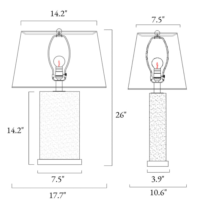 Nivora 1-Light White Table Lamp