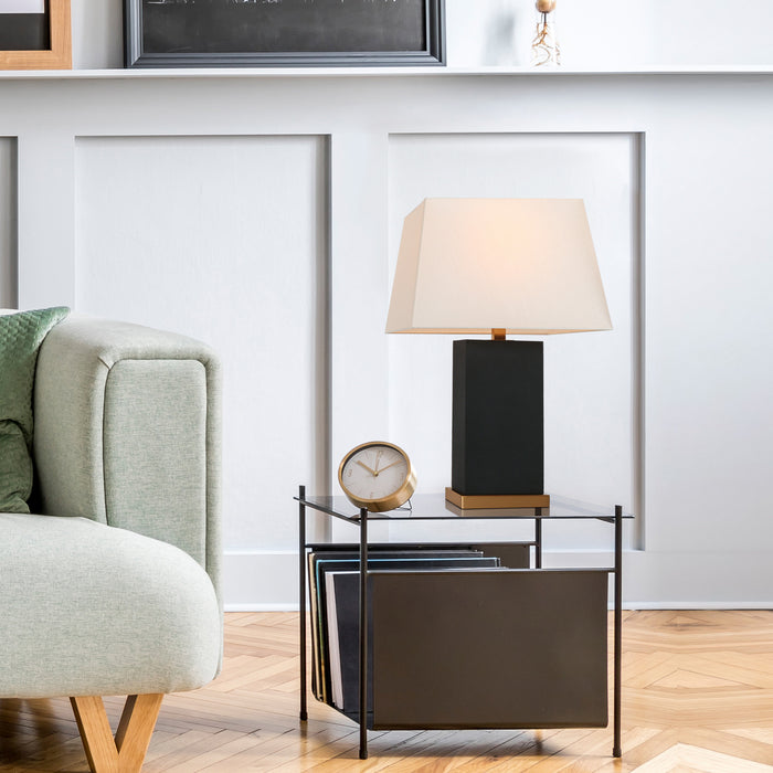 Nivora 1-Light White Table Lamp