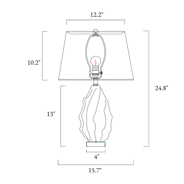 Velira 1-Light Brass Table Lamp
