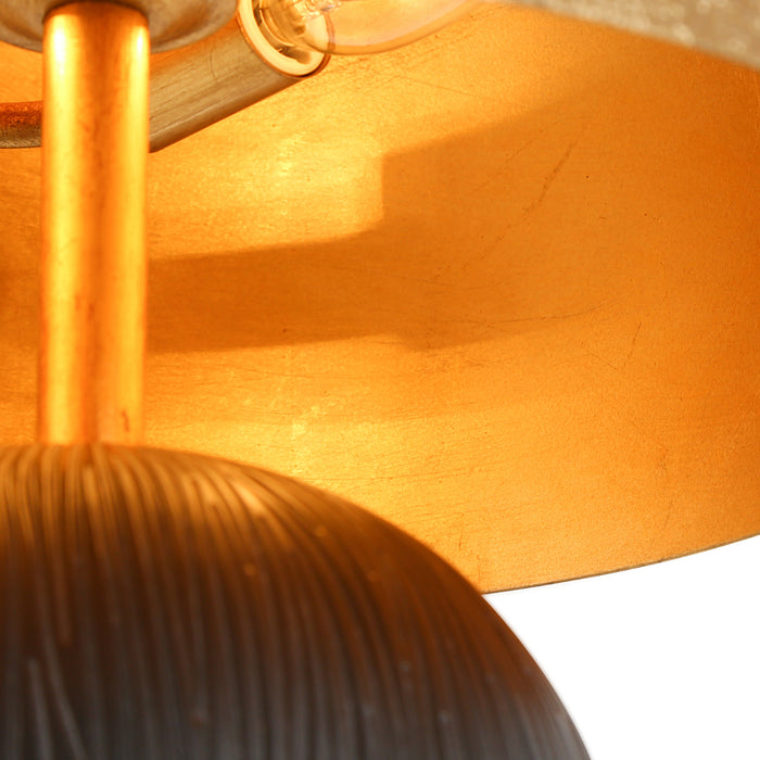 Hecami 2-Light Black and Gold Table Lamp
