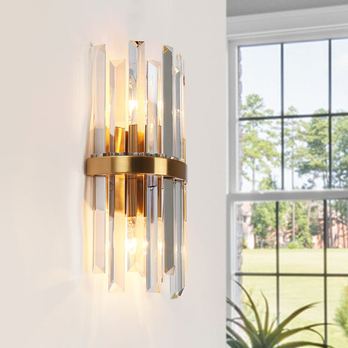 Tiselle 2-Light Brass Wall Sconce