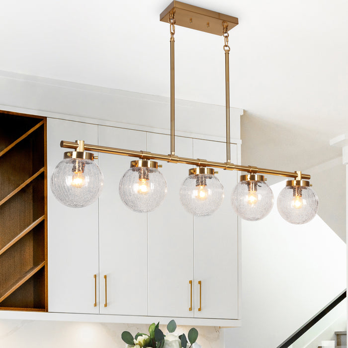 Ariene 5-Light Brass Island Light