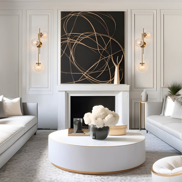 Ariene 3-Light Brass Wall Sconce
