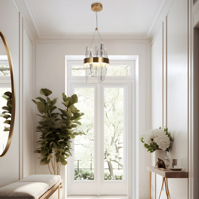 Faylen 2-Light LED Brass Pendant Light