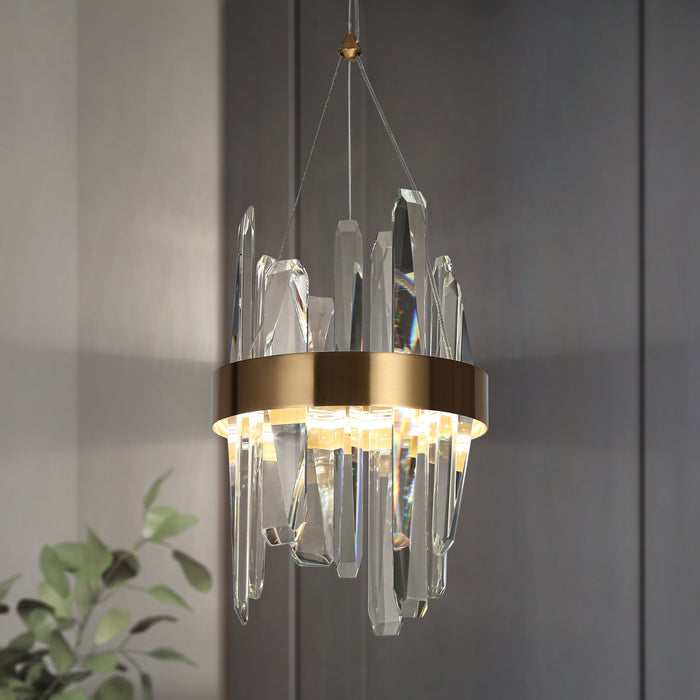Faylen 2-Light LED Brass Pendant Light
