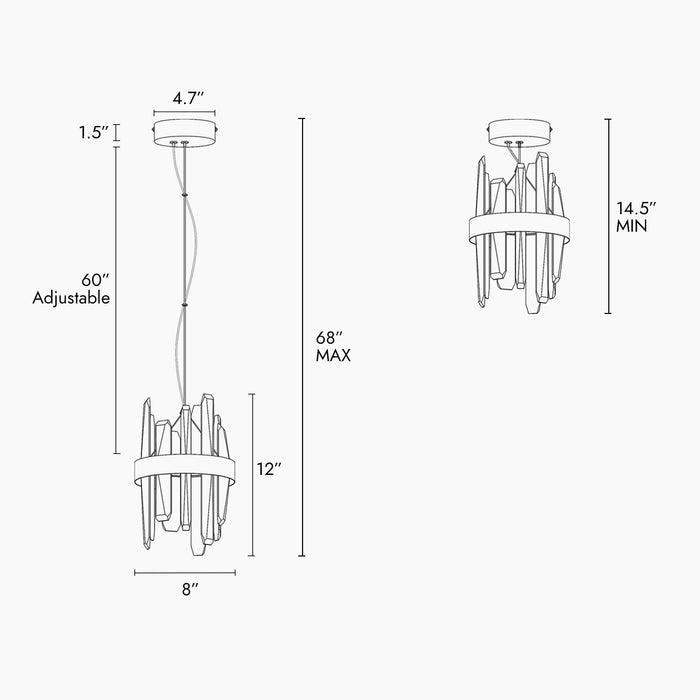 Faylen 2-Light LED Brass Pendant Light