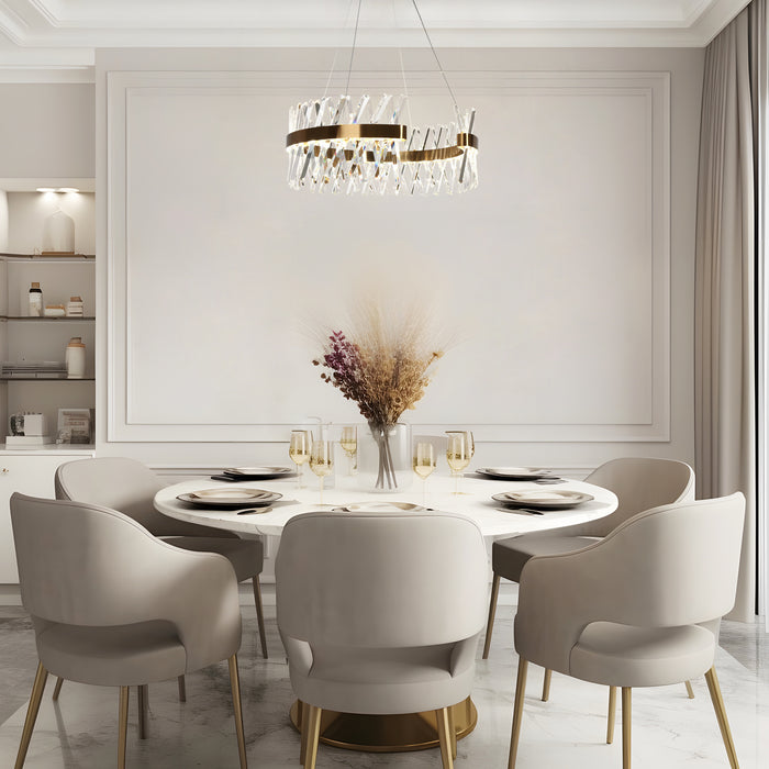Elyria 2-Light LED Brass Chandelier