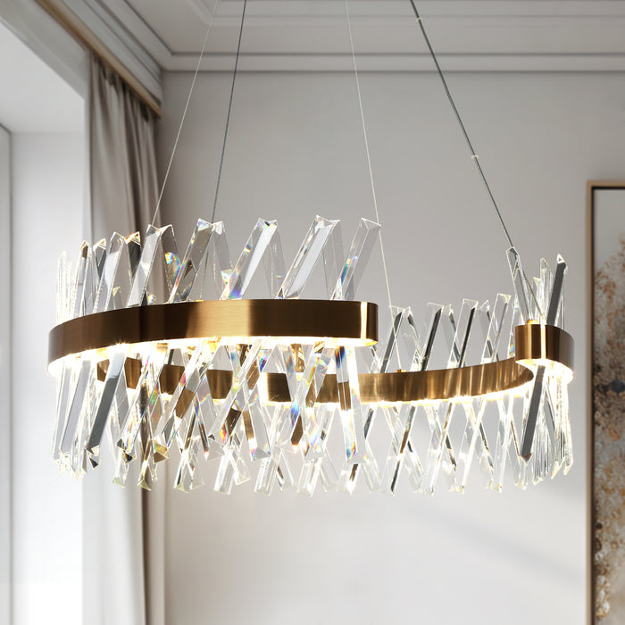 Elyria 2-Light LED Brass Chandeliers