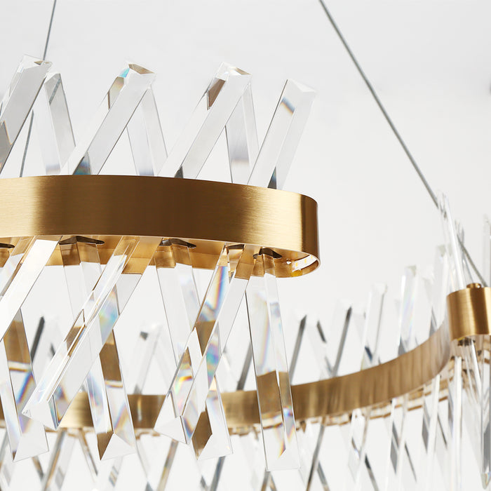 Elyria 2-Light LED Brass Chandelier