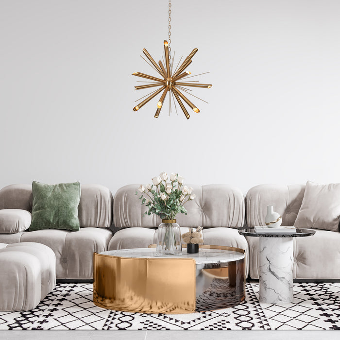 Isalyn 15-Light LED Brass Chandelier