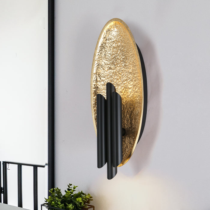 Bresia 6-Light LED Black And Gold Wall Sconces