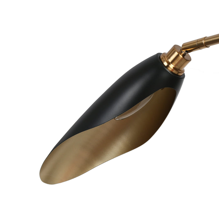 Senvira 3-Light Black and Brass Chandelier