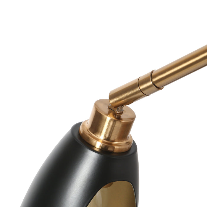 Senvira 4-Light Black and Brass Chandelier