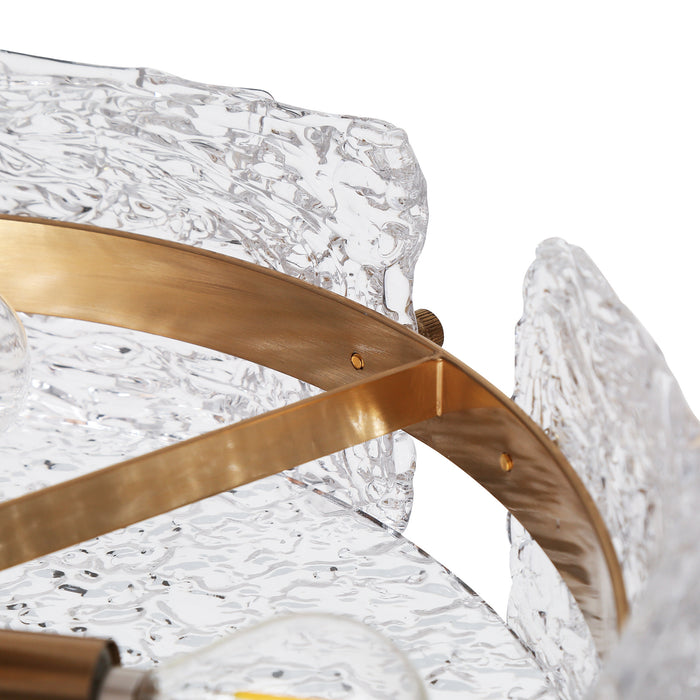 Mythora 4-Light Brass Semi-Flush Mount Lights
