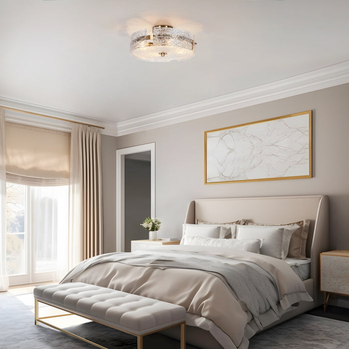 Mythora 4-Light Brass Semi-Flush Mount Lights