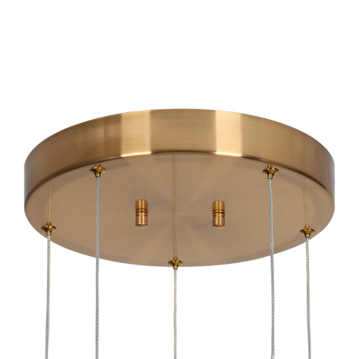 Eldvian 5-Light LED Brass Chandeliers