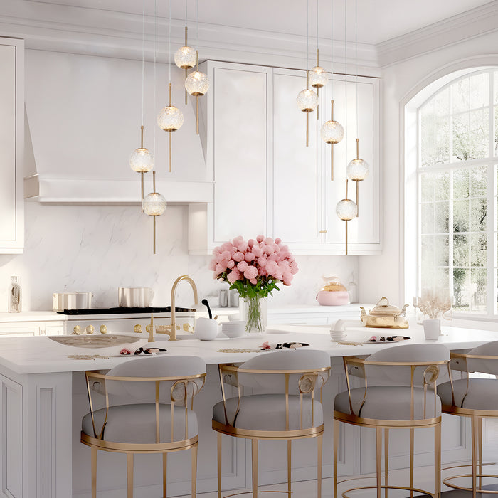 Eldvian 5-Light LED Brass Chandelier