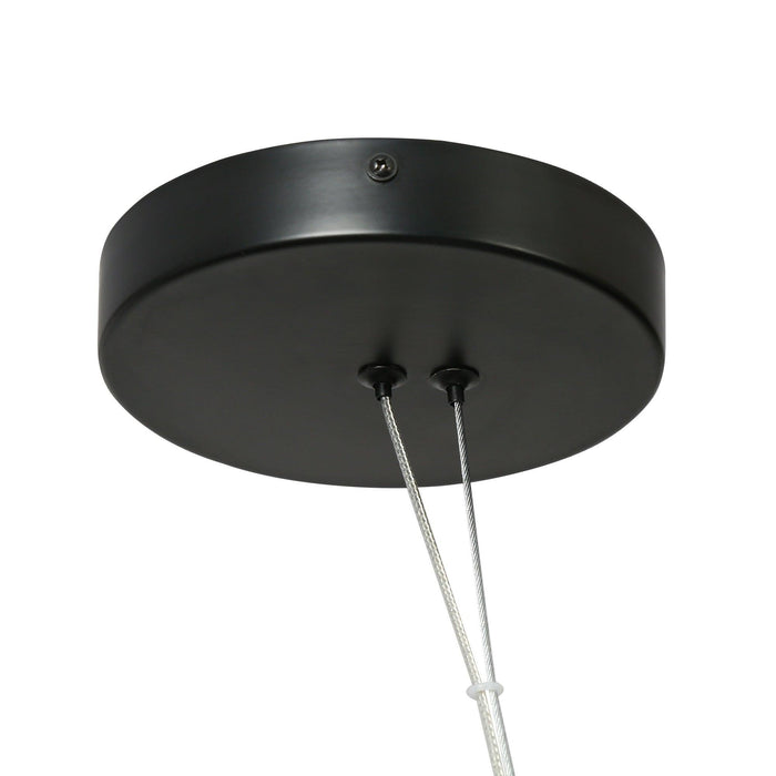Zivara 5-Light LED Black and Brass Island Lights