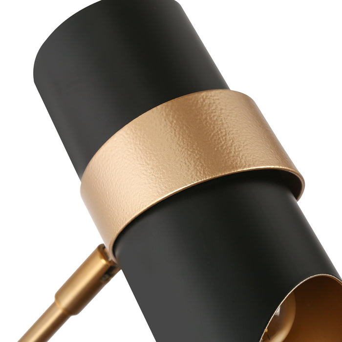 Charof 1-Light Black and Gold Wall Sconces