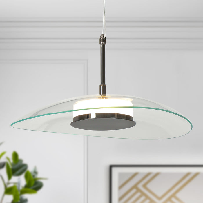 Elynna 1-Light LED Black Pendant Light