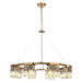 8-Light Gold Crystal Wagon Wheel Chandeliers - Belles Lighting