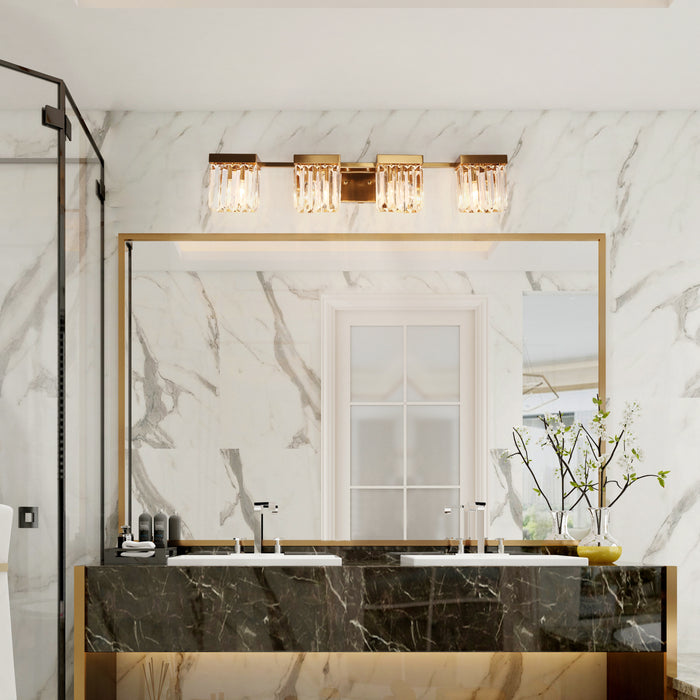 Labrite 4-Light Brass Bathroom Vanity Lights