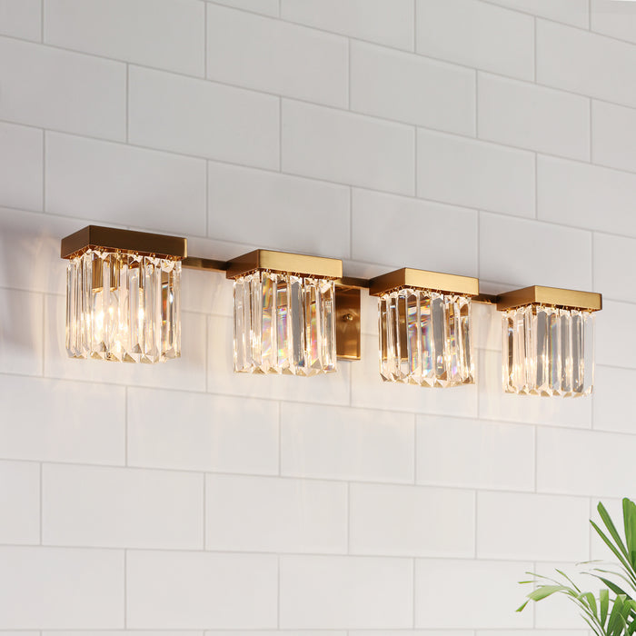 Labrite 4-Light Brass Bathroom Vanity Lights