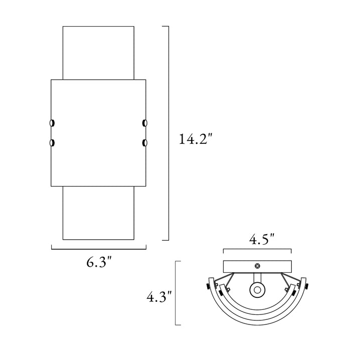 Astride 2-Light Brass Wall Sconce