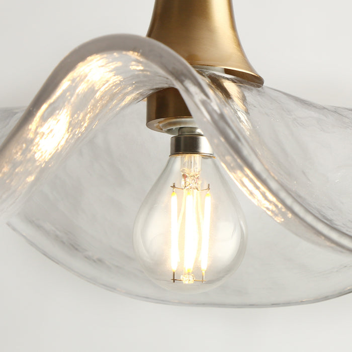 Elvian 1-Light Brass Pendant Light