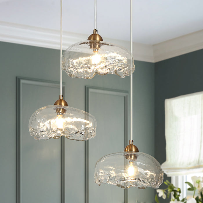Bresin 3-Light Brass Chandelier