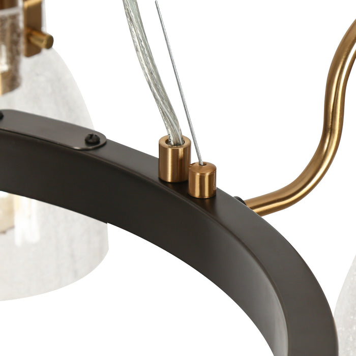 Aidtyr 8-Light Black and Brass Chandeliers