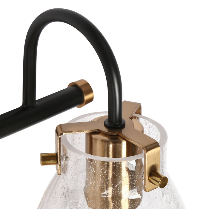 Aidtyr 3-Light Black and Brass Bathroom Vanity Lights